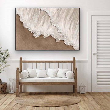 Earth Tone abstract sand wave wall art minimalism Oil Paintings